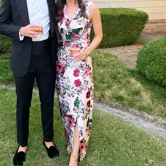 Kay Unger Dresses | Kay Unger Floral Evening Formal Dress Zero 0 | Color: Green/Pink | Size: 0 | Lbdolan's Closet Kay Unger Dresses | Kay Unger Floral Evening Formal Dress Zero 0 | Color: Green/Pink | Size: 0 | Lbdolan's Closet